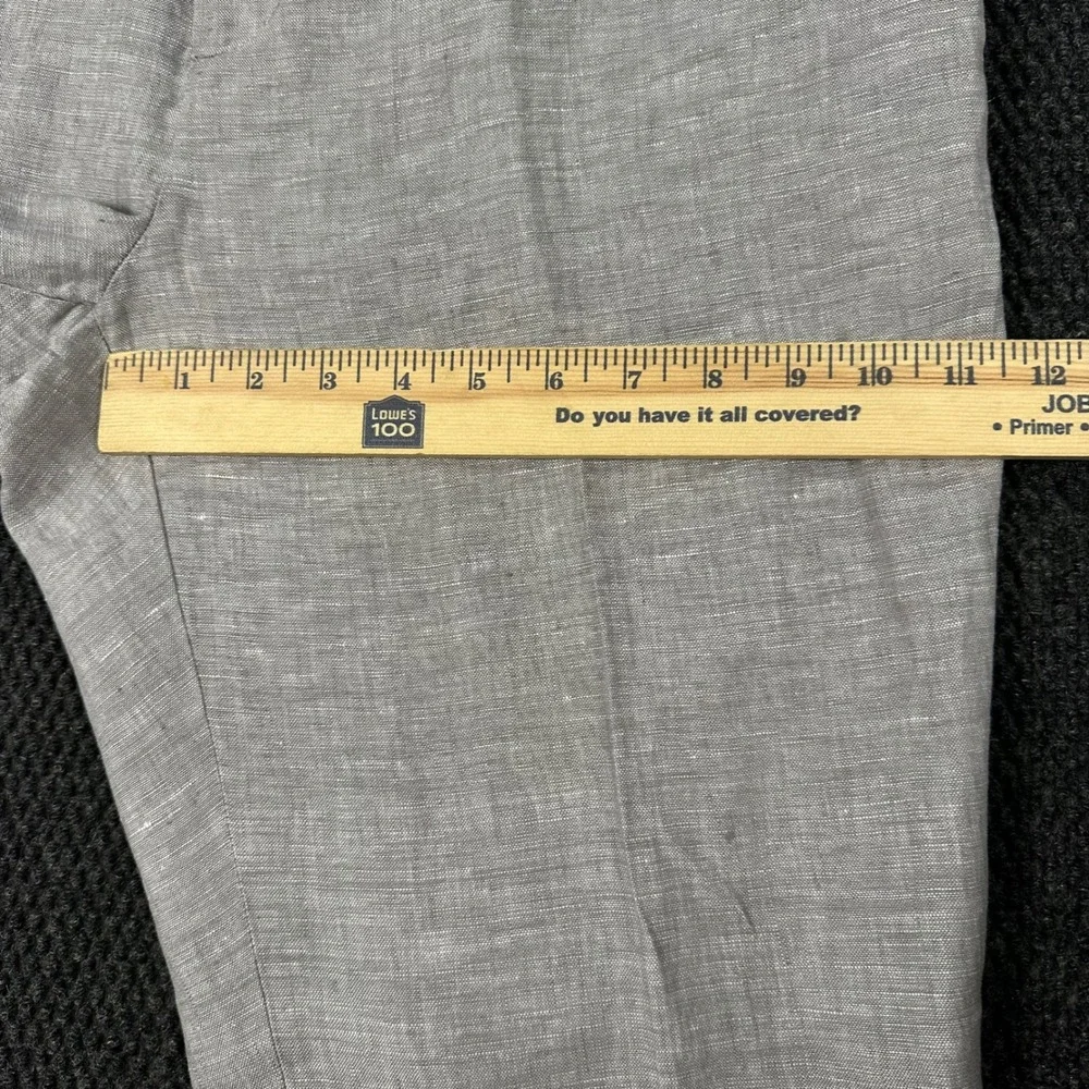 Club Room Luxury Linen Pants NWT Men 36x32 Light Grey Flat Front Resort Vacation